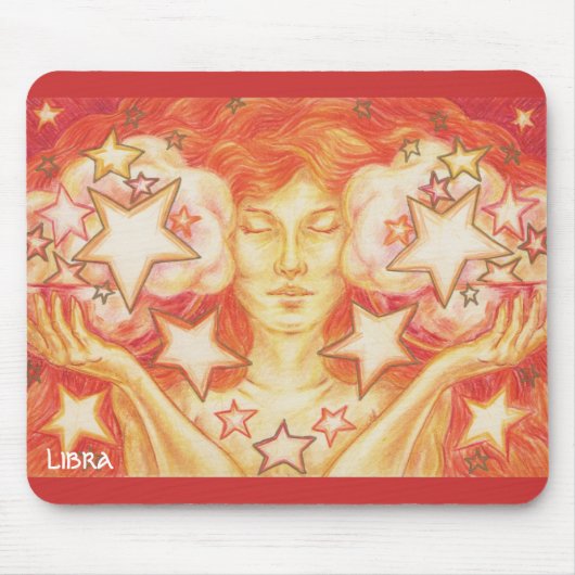 Zodiac Libra mousepad Muismat (Voorkant)