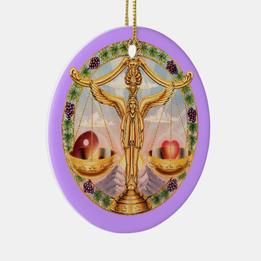 Zodiac Libra - Pas het aan! Keramisch Ornament (Rechts)