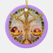Zodiac Libra - Pas het aan! Keramisch Ornament (Voorkant)