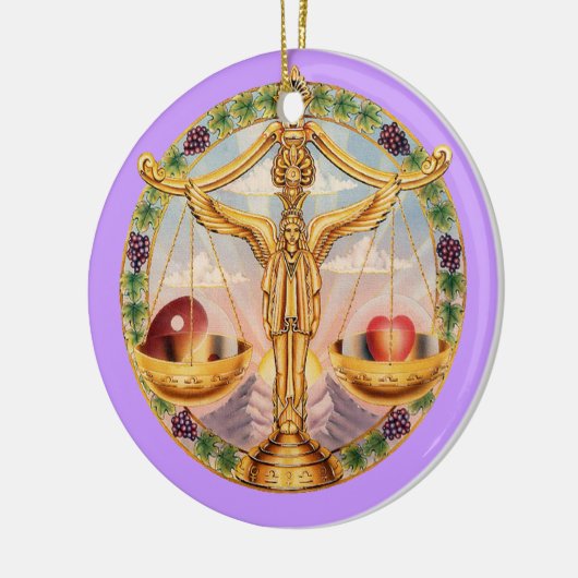 Zodiac Libra - Pas het aan! Keramisch Ornament (Links)