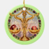 Zodiac Libra - Pas het aan! Keramisch Ornament (Achterkant)