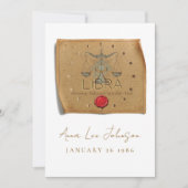 ZODIAC - Libra - Personalized Birthday Card Kaart (Voorkant)