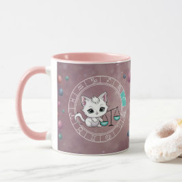 Zodiac libra Schattige Cat Wheel Planet Astrologie Mok