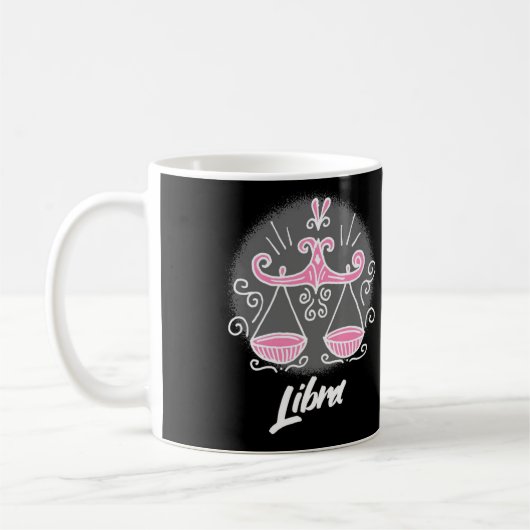 Zodiac Libra Symbol Coffee Mok (Links)