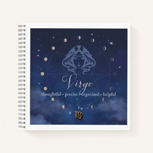 Zodiac - Maagd - Dagboek Notitieboek (Voorkant)