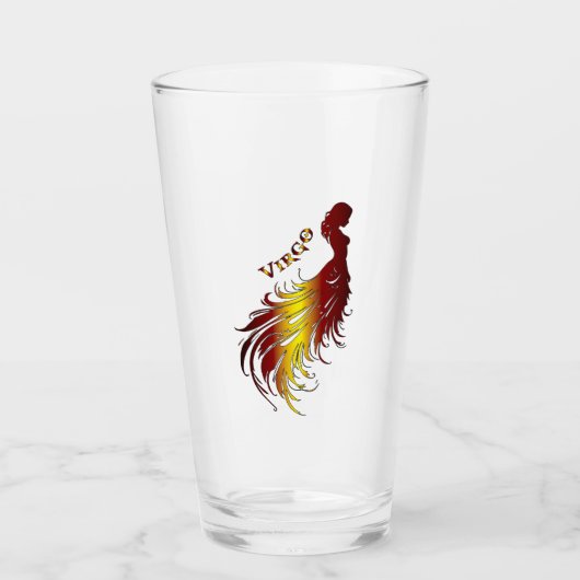 Zodiac Maagd Drinkware Glas (Voorkant)