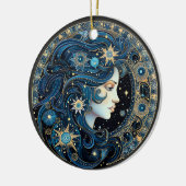 Zodiac Maagd Gepersonaliseerde Astrologie Ornament (Links)
