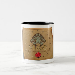 Zodiac - Maagd - Koffiemok Tweekleurige Koffiemok
