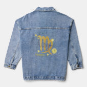 Zodiac Maagd Modern gepersonaliseerd Jean Denim Denim Jacket (Achterkant)