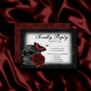 Zodiac Magic Crimson Henna Red Gothic Entree RSVP Kaartje