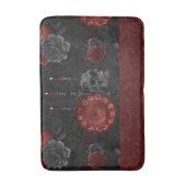 Zodiac Magic Crimson | Henna Red Gothic Skull Roos Badmat (Voorkant Verticaal)