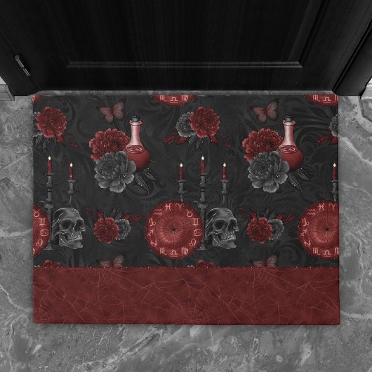 Zodiac Magic Crimson | Henna Red Gothic Skull Roos Deurmat