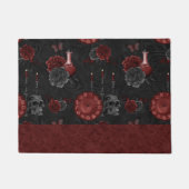 Zodiac Magic Crimson | Henna Red Gothic Skull Roos Deurmat (Voorkant)