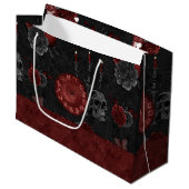 Zodiac Magic Crimson | Henna Red Gothic Skull Roos Groot Cadeauzakje (Voorkant Gekanteld)