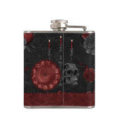 Zodiac Magic Crimson | Henna Red Gothic Skull Roos Heupfles (Achterkant)