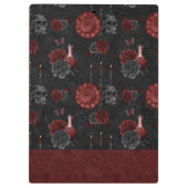Zodiac Magic Crimson | Henna Red Gothic Skull Roos Klembord (Achterkant)