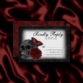 Zodiac Magic Crimson | Henna Red Gothic Skull Roos RSVP Kaartje
