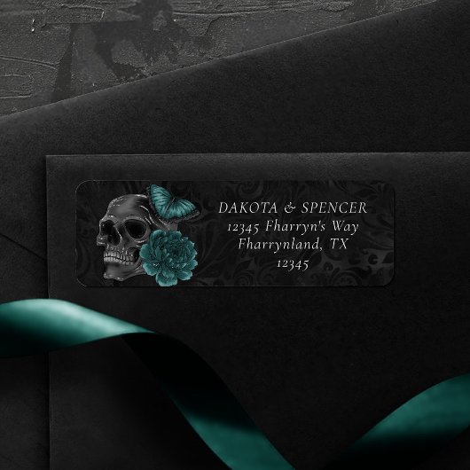 Zodiac Magic | Donker Blauwgroen Groen Gotische Sc Etiket