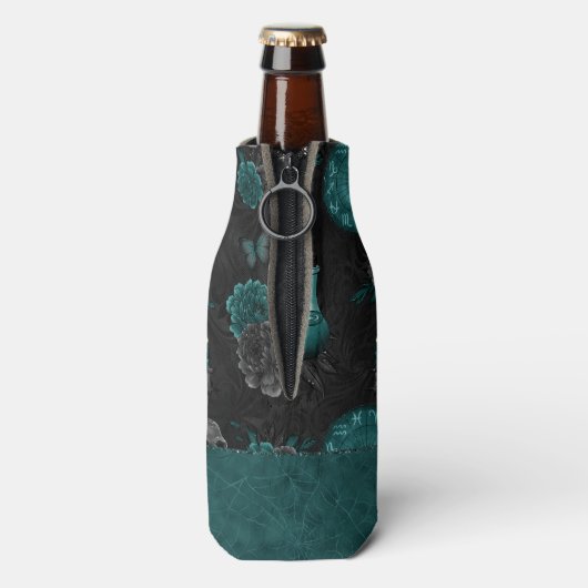 Zodiac Magic | Donker Blauwgroen Groen Gotische Sc Flesjeskoeler (Fles Achterkant)