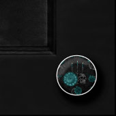 Zodiac Magic | Donker Blauwgroen Groen Gotische Sc Keramische Knop