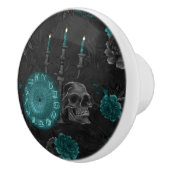 Zodiac Magic | Donker Blauwgroen Groen Gotische Sc Keramische Knop (Rechts)