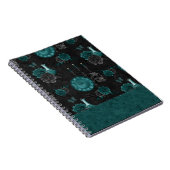 Zodiac Magic | Donker Blauwgroen Groen Gotische Sc Notitieboek (Rechterzijde)