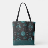 Zodiac Magic | Donker Blauwgroen Groen Gotische Sc Tote Bag (Achterkant)