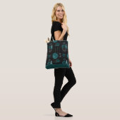 Zodiac Magic | Donker Blauwgroen Groen Gotische Sc Tote Bag (Op model)