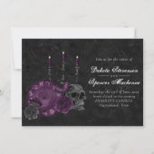 Zodiac Magic | Donker Paarse Plum Gothic Skull Roz Kaart (Voorkant)