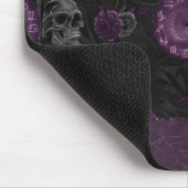Zodiac Magic | Donker Paarse Plum Gothic Skull Roz Muismat (Hoek)