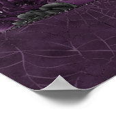 Zodiac Magic | Donker Paarse Plum Gothic Skull Roz Poster (Hoek)