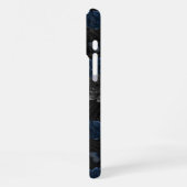 Zodiac Magic | Donkermarineblauw gotische schedel iPhone Hoesje (Linkerkant)