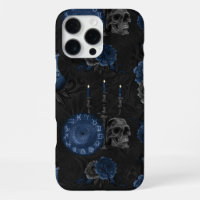 Zodiac Magic | Donkermarineblauw gotische schedel 