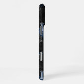 Zodiac Magic | Donkermarineblauw gotische schedel iPhone Hoesje (Rechterkant)