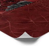 Zodiac Magic | Henna Red Gothic Skull Rozen Potion Poster (Hoek)