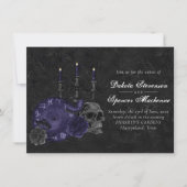 Zodiac Magic | Midnight Indigo Gothic Skull Rozen Kaart (Voorkant)