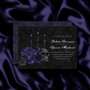 Zodiac Magic   Midnight Indigo Gothic Skull Rozen Kaart