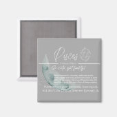 Zodiac magnet- pisces magneet (Voorkant / Achterkant)