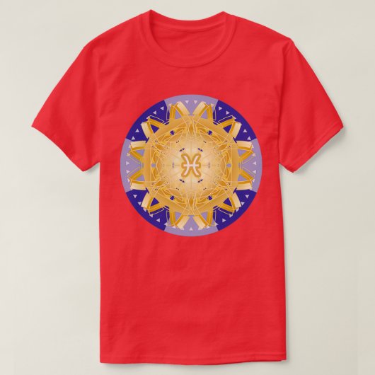 Zodiac Mandala PISCES T-shirt (Design voorkant)