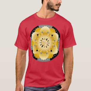 Zodiac Mandala VIRGO Black T-shirt