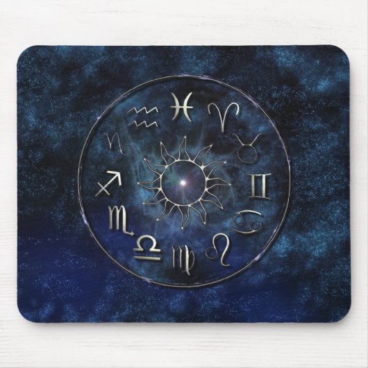 Zodiac met Starry-achtergrond Muismat (Voorkant)