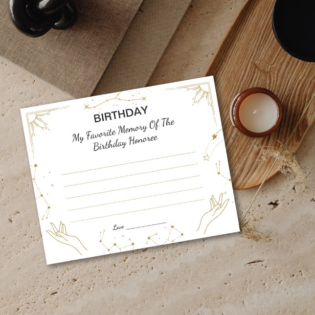 Zodiac Mijn favoriete herinnering aan de Verjaarda (Zodiac My Favorite Memory Of The Birthday Honoree )