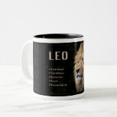 Zodiac-Mok - LEO the Lion Tweekleurige Koffiemok (Voorkant links)