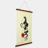 Zodiac Monkey Ink Art Sumi-E Hangend Wandkleed (Gebogen)