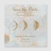 Zodiac Moon Blue Celestial Save the Date Magnet (Voorkant)