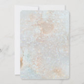 Zodiac Moon Celestial Ice Blue Gold Flat Kaart (Achterkant)