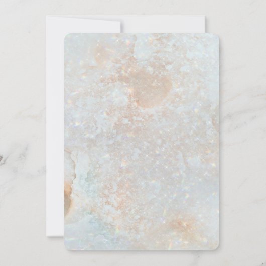 Zodiac Moon Celestial Ice Blue Gold Flat Kaart (Achterkant)