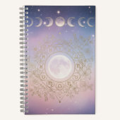 Zodiac & Moon Phase Celestial Notebook  Notitieboek (Voorkant)