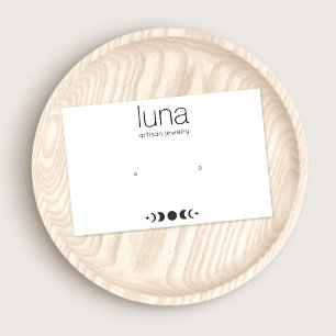 Zodiac Moon Phase Horizontale Oorring Display Visitekaartje