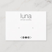 Zodiac Moon Phase Horizontale Oorring Display Visitekaartje (Voorkant)